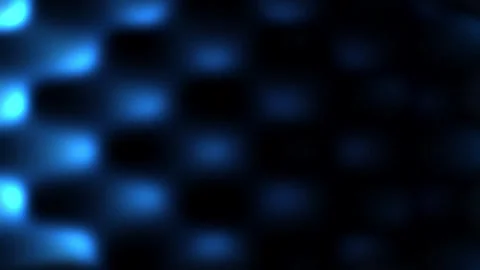 Abstract glowing blue cells in dark background, fluid motion concept Stock Footage 340495975