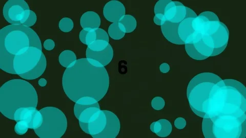 Abstract Glowing Blue Circles Pattern on Deep Digital Technology Background Video stock 342093763