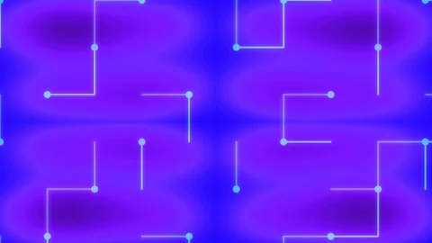 Abstract glowing blue circuit background technology network data flow animati Stock Footage 339797106