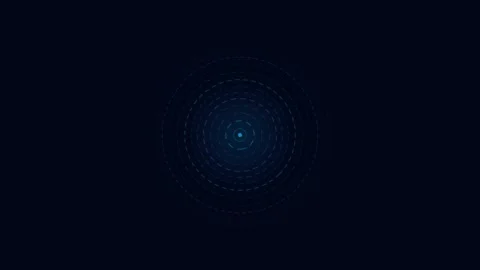Abstract Glowing Blue Circular Pulse Animation Stock Footage 347627513