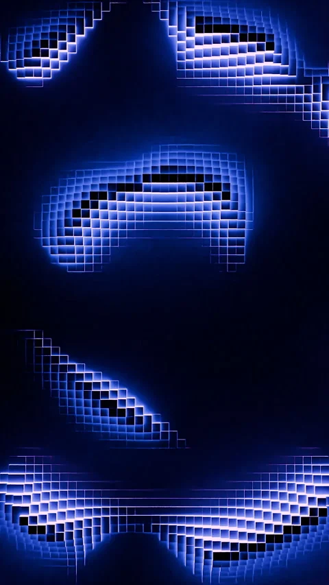 Abstract glowing blue cubes animation background Stock Footage 319409752