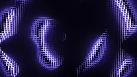 Abstract glowing blue cubes animation background Stock Illustration