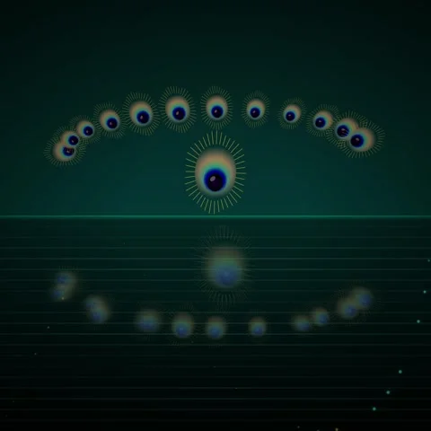 Abstract glowing blue digital background with futuristic light patterns and.. Stock Footage 345691049