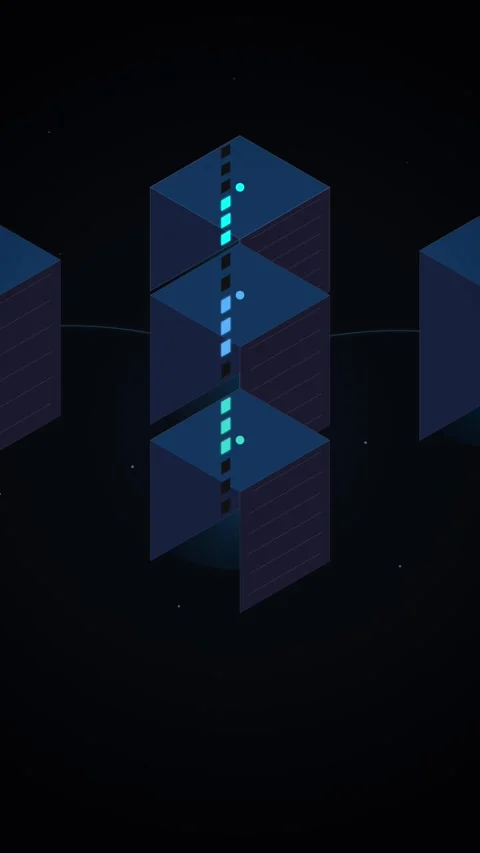 Abstract glowing blue digital network connecting futuristic data lines on b.. Stock Footage 344932972