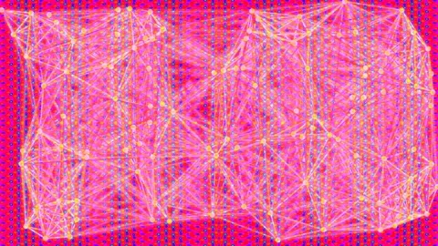 Abstract glowing blue digital technology network pattern background loop Stock Footage 337704810