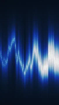 Abstract glowing blue digital wave pattern with illuminated pixel-like textur 스톡 일러스트