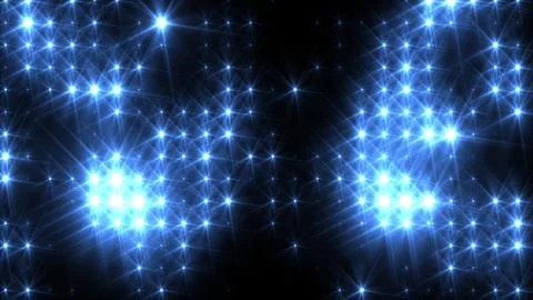 Abstract glowing blue disco wall with star-like sparkling light rays forming  스톡 일러스트