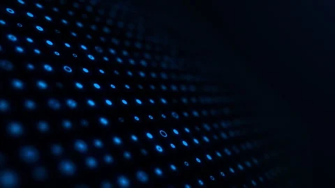 Abstract glowing blue dynamic circles surface. Minimalistic moving shapes o.. Stock Footage 305254387