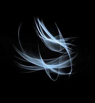 Abstract glowing blue element. Neon lines. Overlay of a design element. Stock Illustration