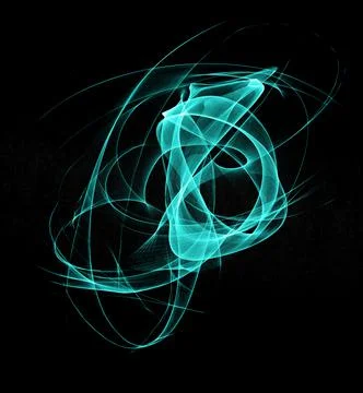 Abstract glowing blue element. Neon lines. Overlay of a design element. Stock Illustration