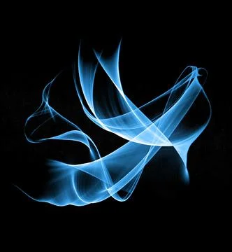 Abstract glowing blue element. Neon lines. Overlay of a design element. Stock Illustration