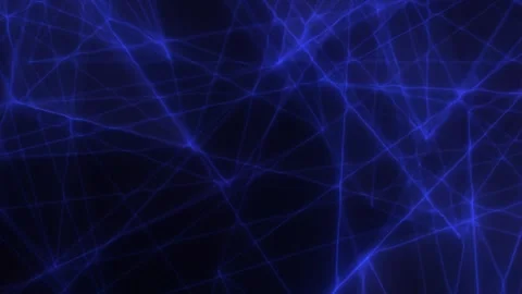 Abstract glowing blue energy network of interconnected lines Stock Footage 320941637