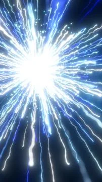 Abstract glowing blue firework explosion with radiant light and sparkling e.. Stock Illustration