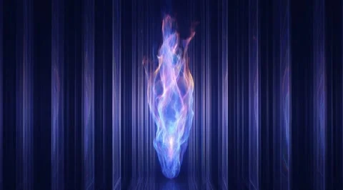 Abstract glowing blue flame flickering Stock Footage 331458974