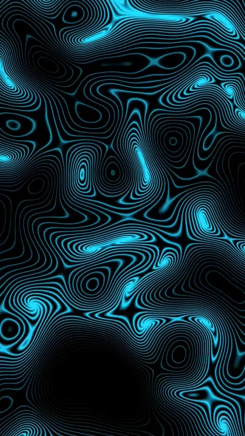 Abstract glowing blue flowing topographic lines background Stock Footage 336551304