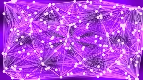 Abstract glowing blue futuristic network connection background technology 스톡 동영상 336536120