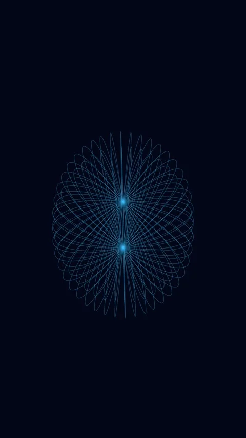 Abstract glowing blue geometric mandala background energy pattern loop anim.. Stock Footage 342522975