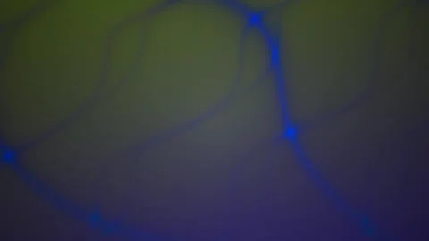 Abstract glowing blue geometric network connected lines moving on dark colo.. Stock Footage 346328983