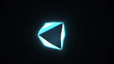 Abstract Glowing Blue Geometric Shape Morphing Animation. Stock Footage 334465065