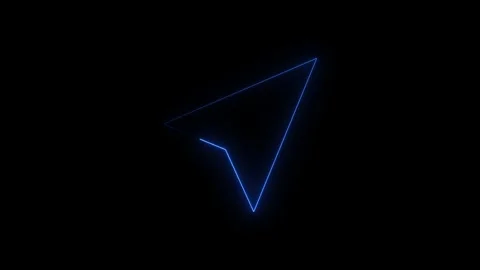 Abstract glowing blue geometric shape performing rotation Stock Footage 345693489