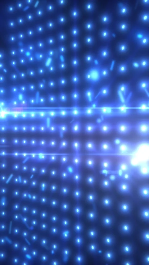 Abstract glowing blue LED grid lights creating a futuristic digital effect... Stock Footage 302893494