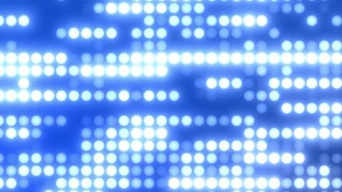 Abstract glowing blue LED grid with bright circular lights Stock Illustration