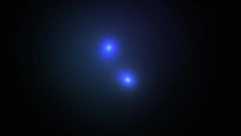 Abstract Glowing Blue Light Orbs Pulsing in Dark Space Background. Stock Footage 341788377