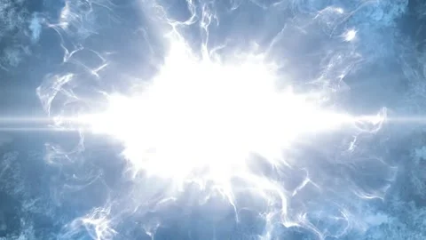 Abstract glowing blue light ring. Energy portal effect with particles on dark Stock Footage 339646465