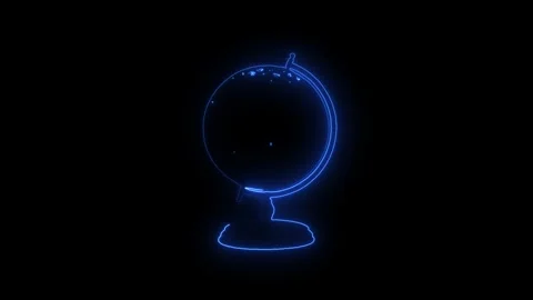 Abstract glowing blue light swirls performing motion Stock Footage 345833661