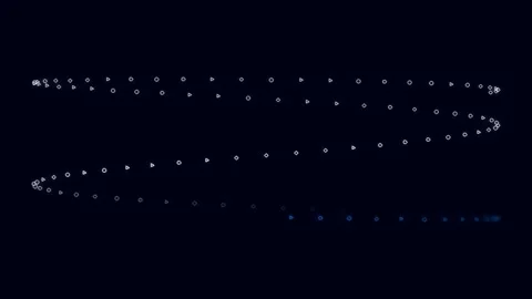 Abstract Glowing Blue Lines on Black Background - Digital Technology Concept Stock Footage 342158760
