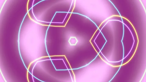 Abstract glowing blue neon circuit background with futuristic geometric lin.. Stock Footage 337658391