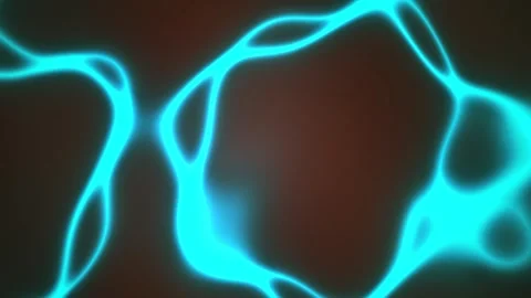 Abstract glowing blue neon lines dynamic energy motion background loop. Stock Footage 346329330
