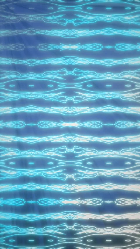 Abstract glowing blue neon waves and electrical energy lines Stock Footage 345811402