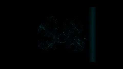 Abstract Glowing Blue Network and Digital Connection Lines Animation Stock Footage 344830003