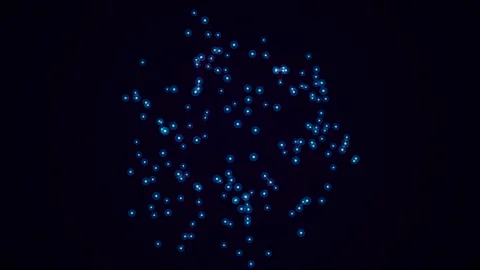 Abstract glowing blue network particles animation Vídeo Stock 346290754