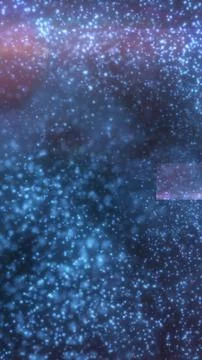 Abstract glowing blue particle field with sparkling lights, creating a dreamy Stock Illustration