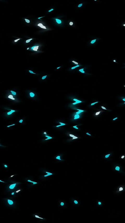 Abstract Glowing Blue Particles on Black Background Vídeo Stock 344833815