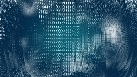 Abstract glowing blue particles wave motion background Stock Footage 341279866