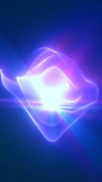 Abstract glowing blue radiant core with luminous wave structure and cosmic li Stock Illustration