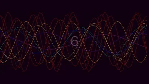 Abstract glowing blue red wave background for futuristic tech data visualiz.. Stock Footage 342116189