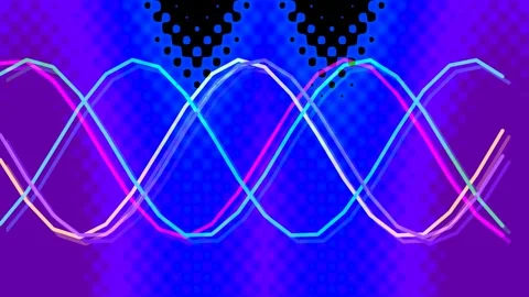 Abstract glowing blue sine wave pattern for futuristic energy and technolog.. Stock Footage 337571243