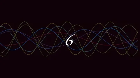 Abstract glowing blue sine wave background loop, modern digital energy visual Stock Footage 342095073