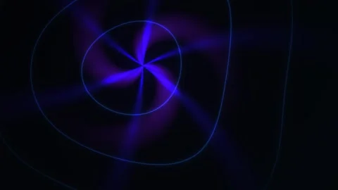Abstract Glowing Blue Spiral Motion Background with Pulsing Light Effects. Stock Footage 340514866