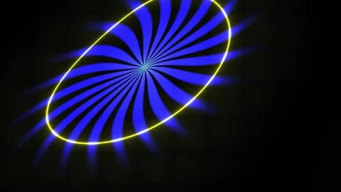 Abstract Glowing Blue Spiral Motion Background with Pulsing Geometric Frame. Stock Footage 340514951