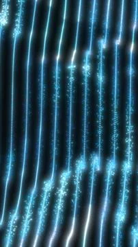 Abstract glowing blue vertical light streams representing digital flow, data  Stock Illustration
