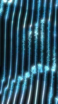 Abstract glowing blue vertical light streams representing digital flow, dat.. 스톡 일러스트