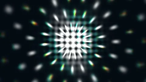 Abstract glowing bokeh lights in radial pattern, futuristic motion background Stock Footage 342906641
