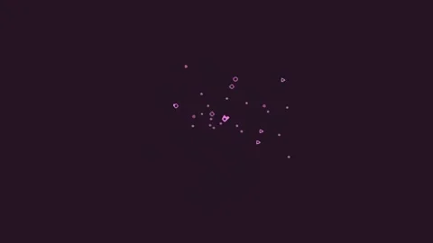 Abstract Glowing Bokeh Particle Overlay on Dark Maroon Background Loop 库存影片 342204087