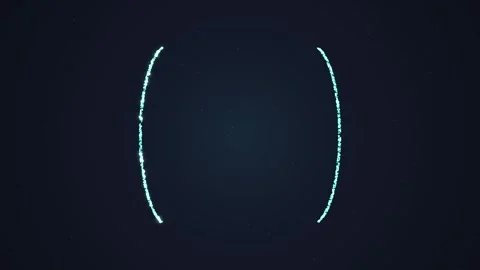 Abstract Glowing Brackets on Dark Background: Retro Tech and Data Visualizati Stock Footage 348416532