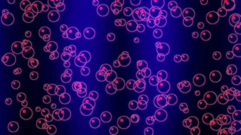 Abstract Glowing Bubbles Animation on Green Gradient Background Stock Footage 331353042